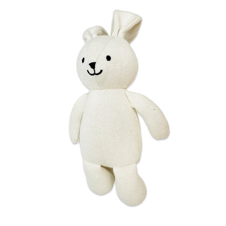 Jojo Lil Bunny Organic Knit Stuffed Animal Soft Baby Toy | Handmade