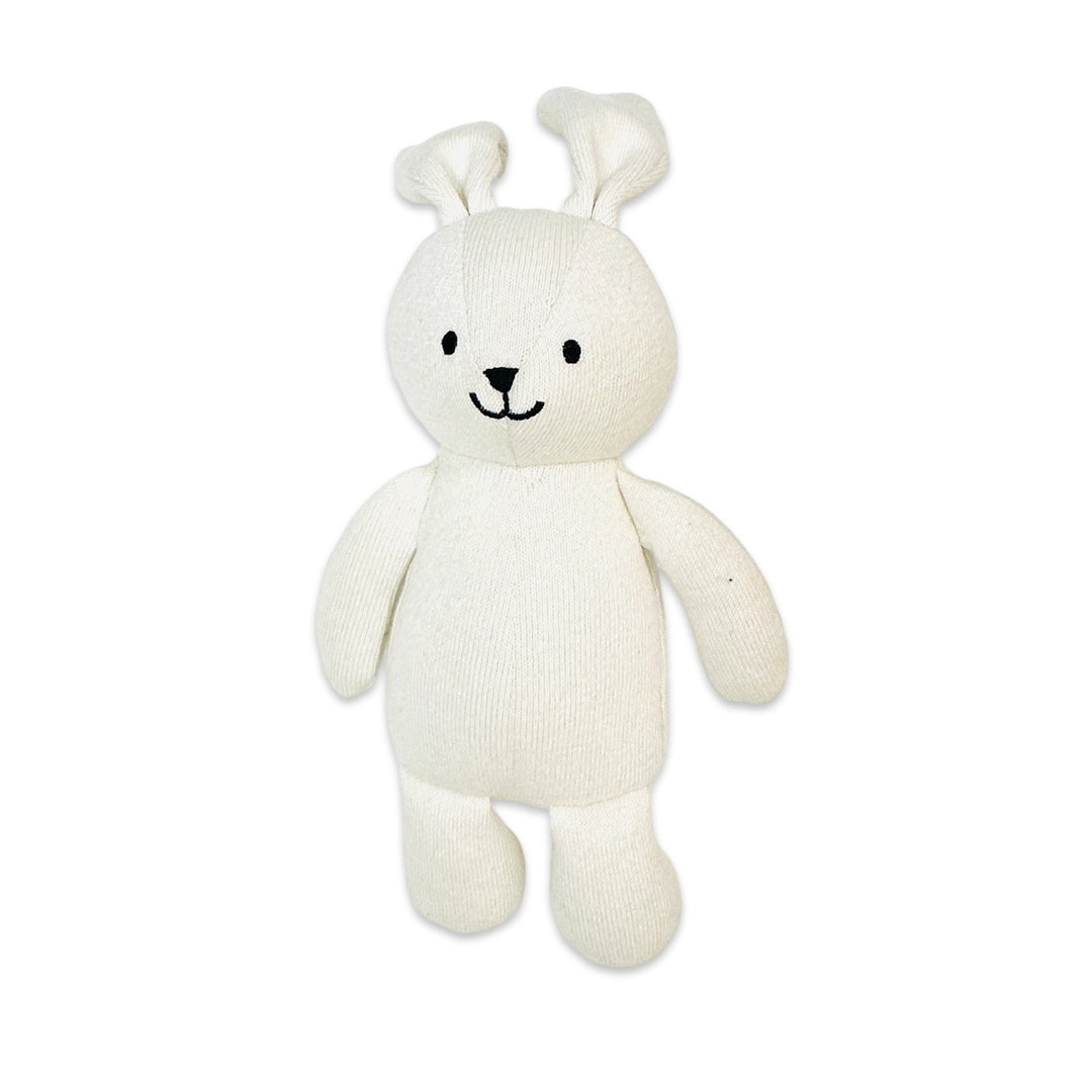 Jojo Lil Bunny Organic Knit Stuffed Animal Soft Baby Toy | Handmade