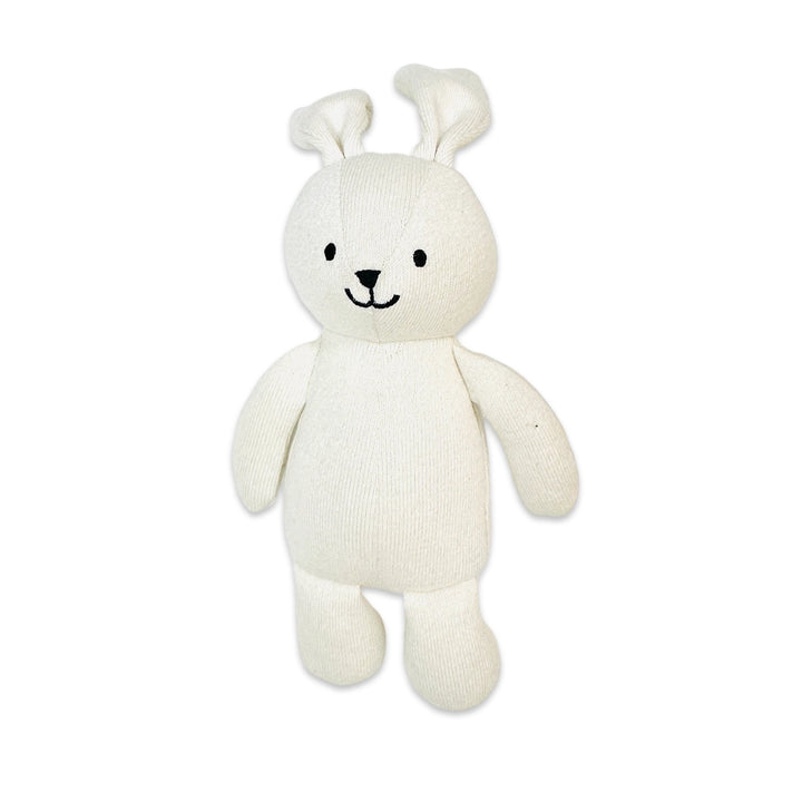 Jojo Lil Bunny Organic Knit Stuffed Animal Soft Baby Toy | Handmade