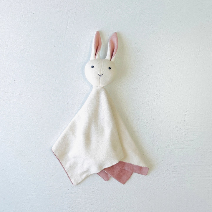 Bunny Pink | Organic Baby Lovey Security Blanket Cuddle Cloth | Handmade
