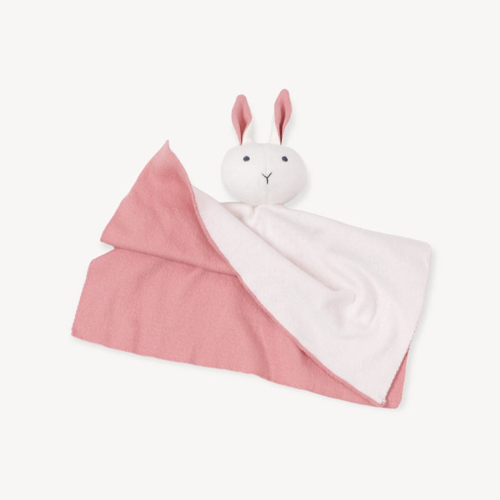 Bunny Pink | Organic Baby Lovey Security Blanket Cuddle Cloth | Handmade