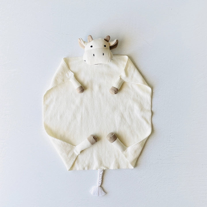 Cow | Organic Baby Lovey Security Blanket Cuddle Cloth | Handmade