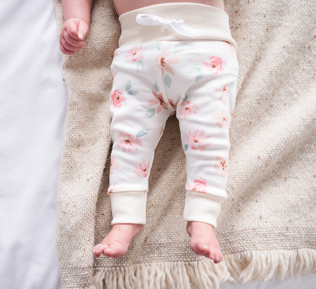 Mauve Floral | Organic Baby Girl Set