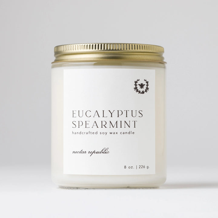 Eucalyptus + Spearmint | Jar Soy Candle | Handmade in USA
