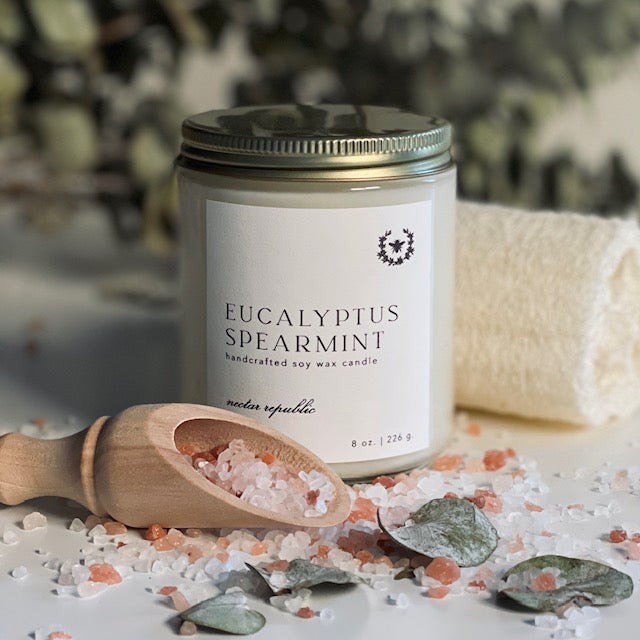 Eucalyptus + Spearmint | Jar Soy Candle | Handmade in USA