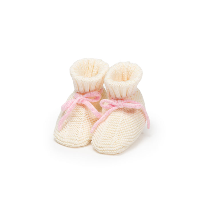 Organic "Stay on Booties" | Handmade | Pink Ties