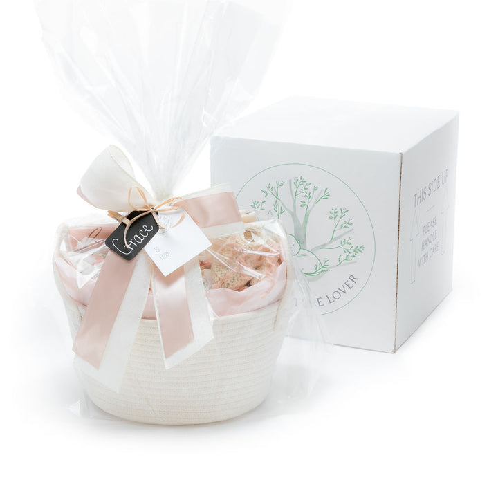 Spring Forest | Organic Baby Gift Basket 7pcs | Baby Girl