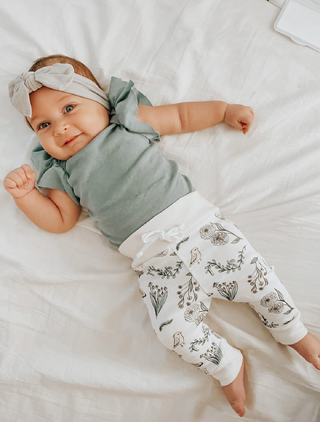 50% off SALE! Teal Flutter Bodysuit | Baby Girl