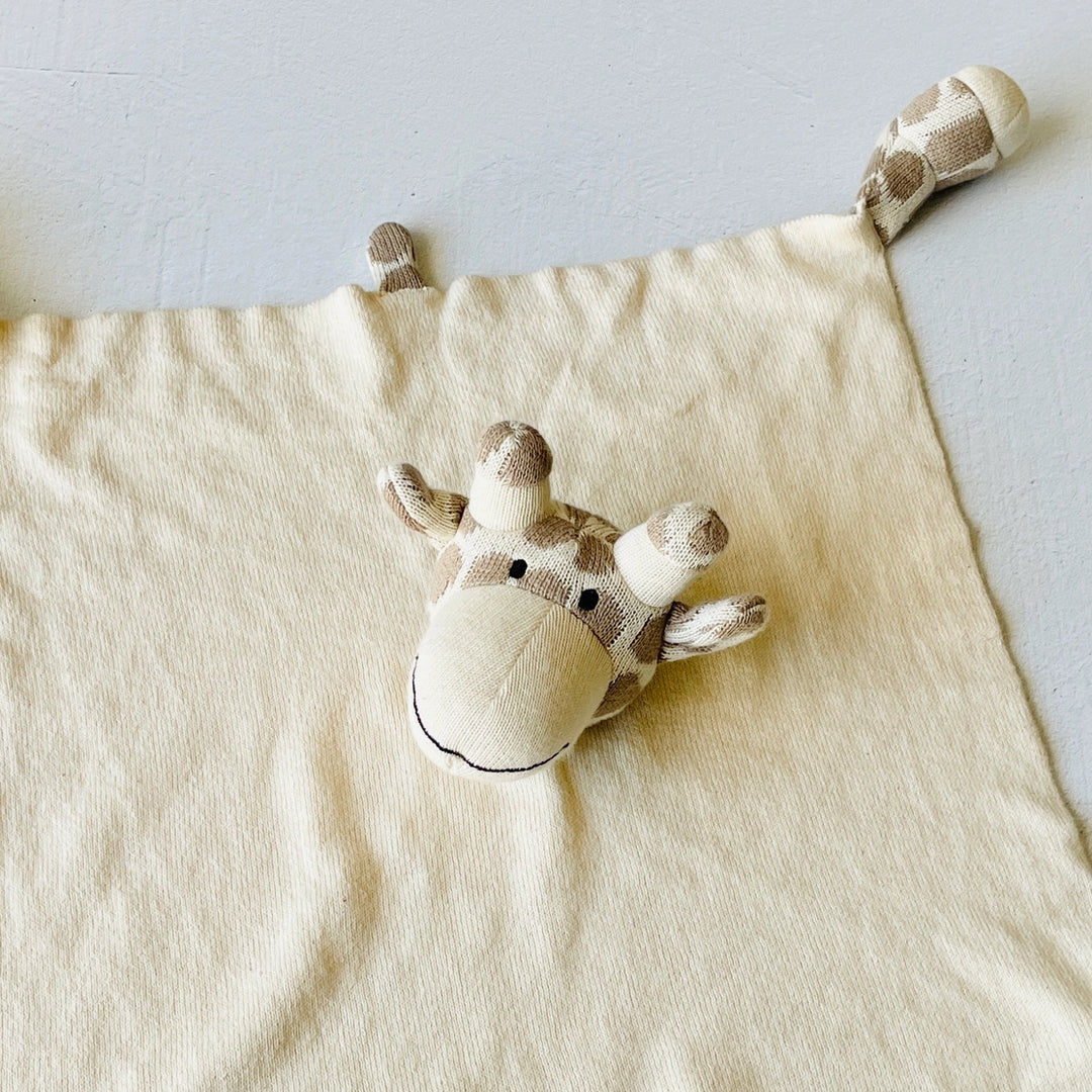Giraffe | Organic Baby Lovey Security Blanket Cuddle Cloth | Handmade