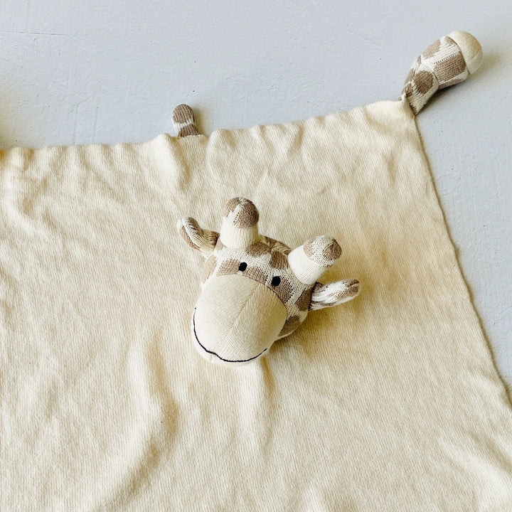 Giraffe | Organic Baby Lovey Security Blanket Cuddle Cloth | Handmade