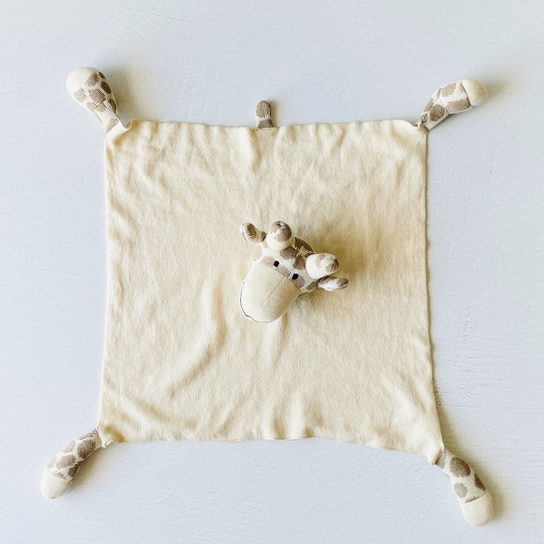 Giraffe | Organic Baby Lovey Security Blanket Cuddle Cloth | Handmade