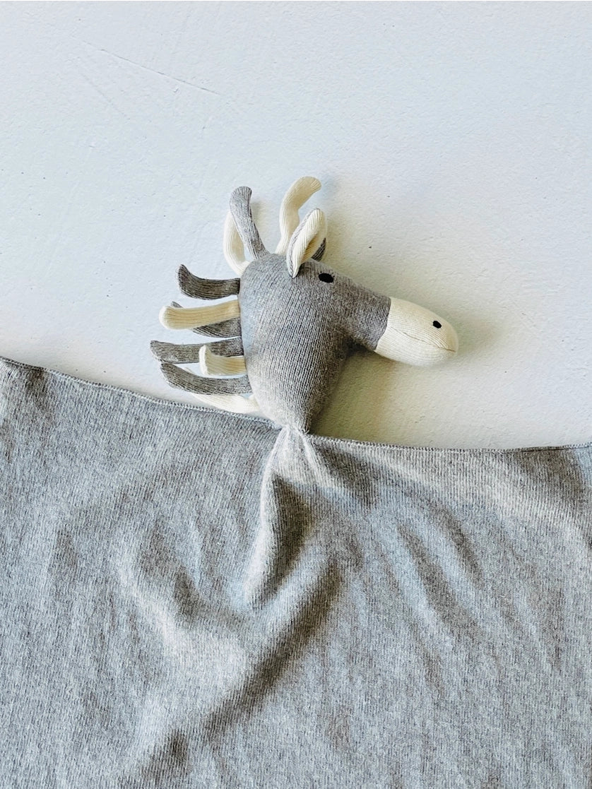 Horse | Organic Baby Lovey Security Blanket Cuddle Cloth | Handmade