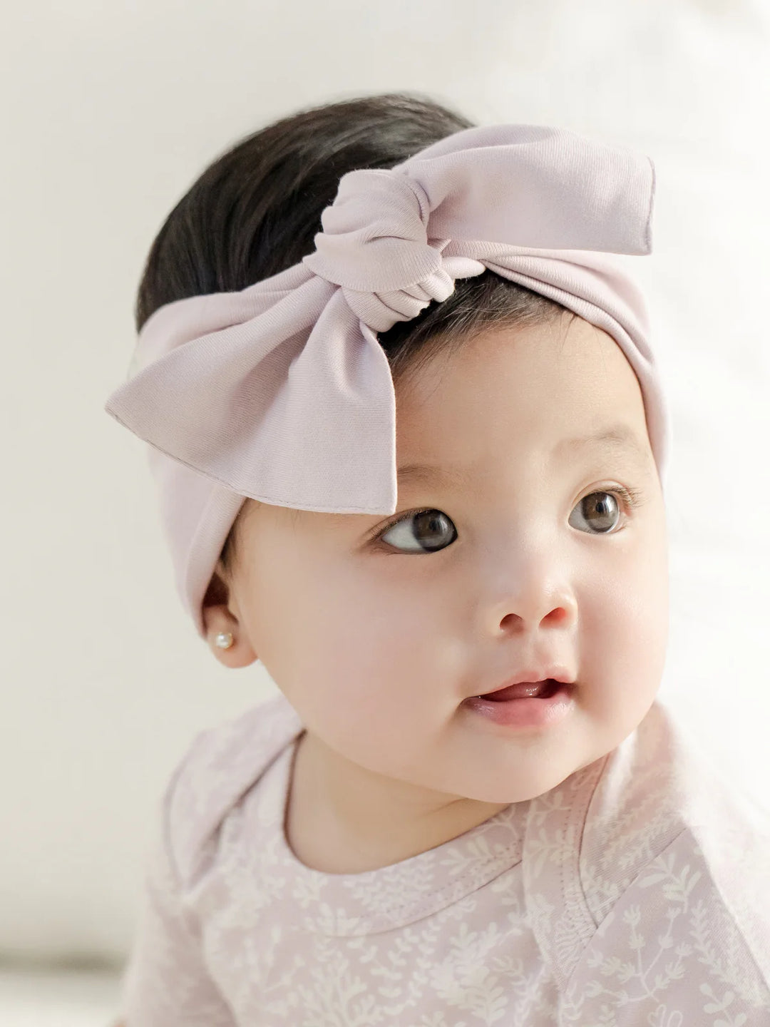 Lilac Kimono Gown | Organic Knot Gown | Baby Girl