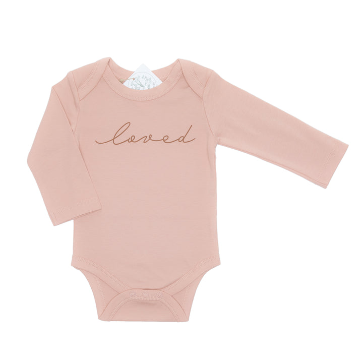 Loved Mauve | Organic Bodysuit | Baby Girl