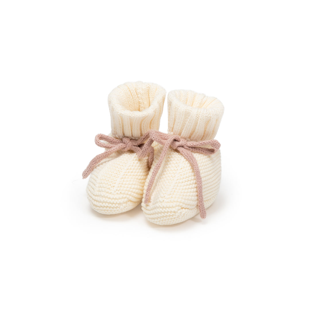 Organic "Stay on Booties" | Handmade | Mauve Ties