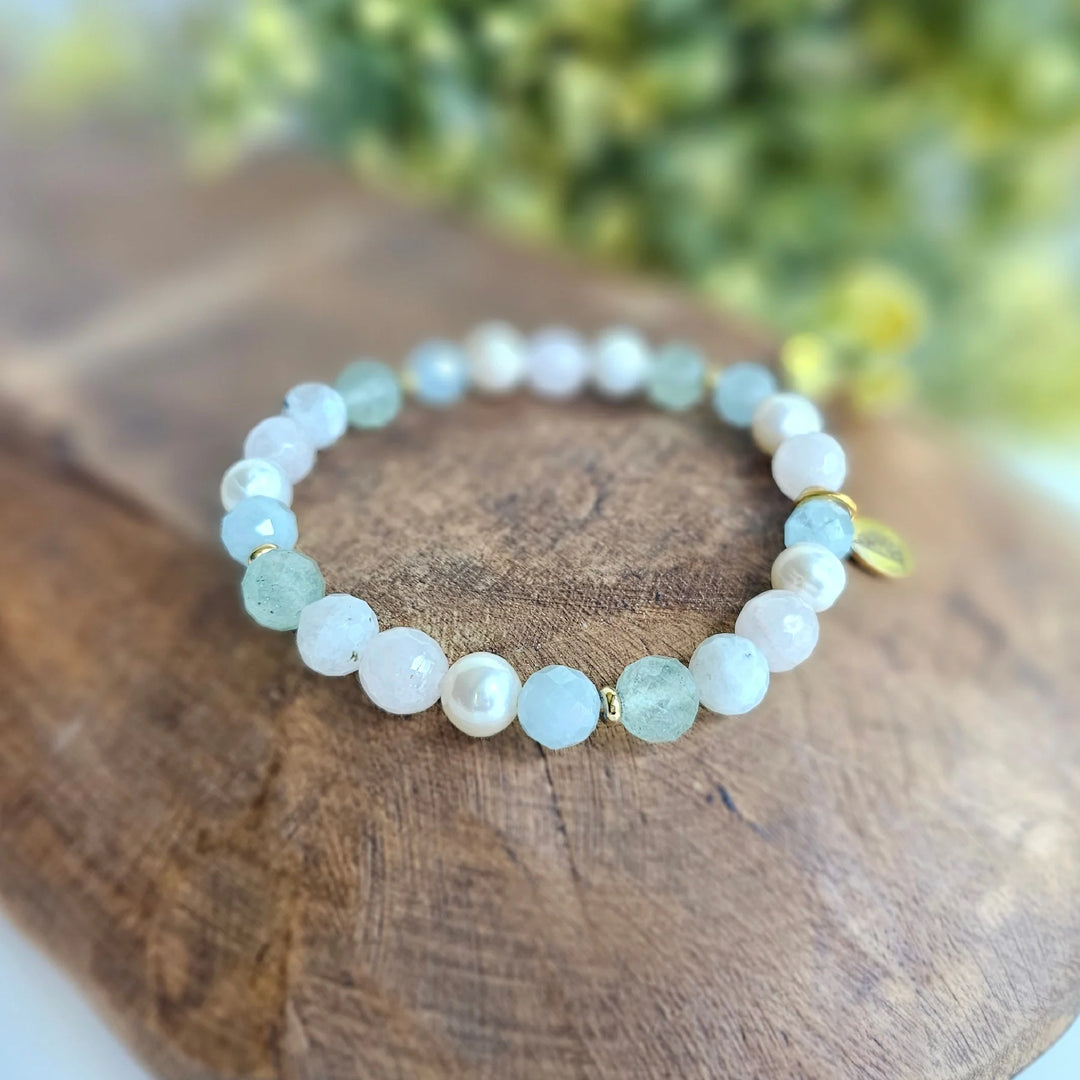 Motherhood Intention Faceted Gemstone Bracelet | Handmade – Little ...