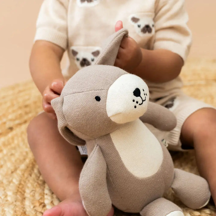 Rocky Lil Dog Stuffed Animal Soft Toy Organic | Handmade