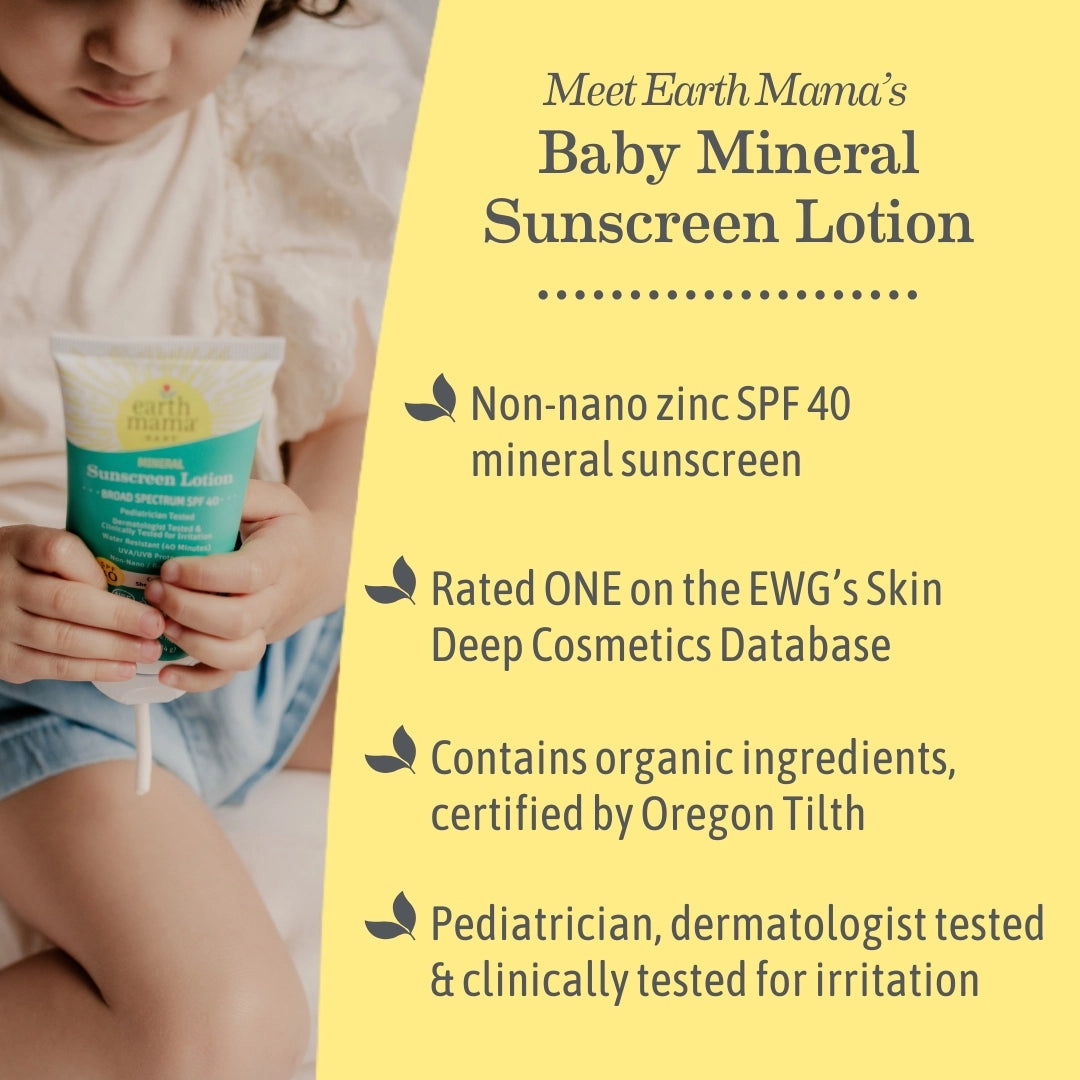 Baby Mineral Sunscreen Lotion - Spf 40| Made in the USA