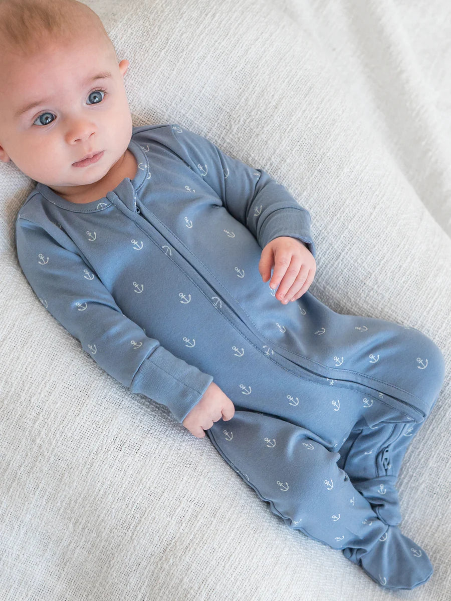 Anchors | Organic Pajama | Baby Boy
