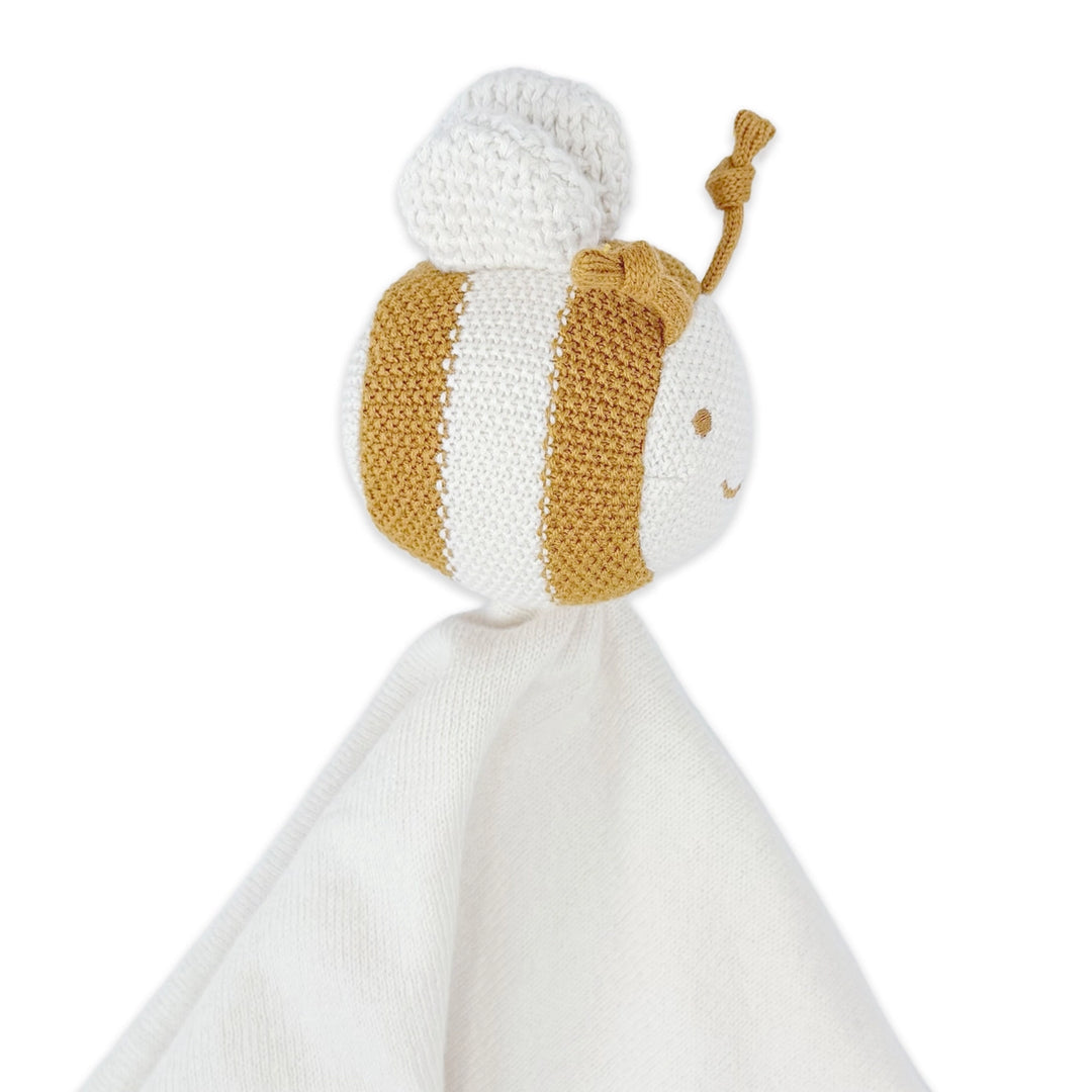 Bumble Bee | Organic Baby Lovey Security Blanket Cuddle Cloth | Handmade