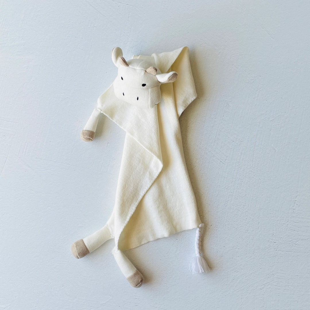 Cow | Organic Baby Lovey Security Blanket Cuddle Cloth | Handmade