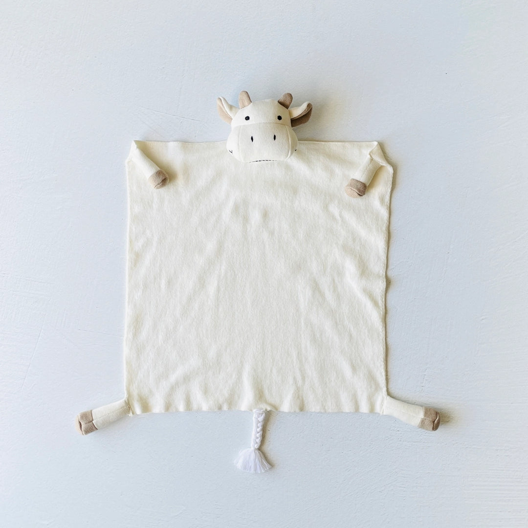 Cow | Organic Baby Lovey Security Blanket Cuddle Cloth | Handmade