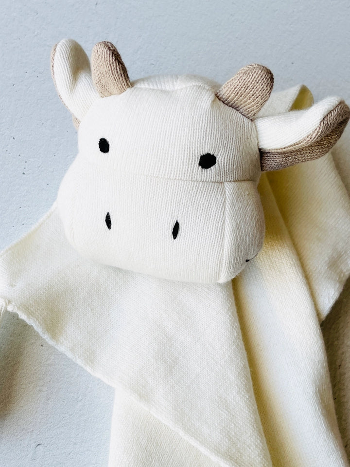 Cow | Organic Baby Lovey Security Blanket Cuddle Cloth | Handmade