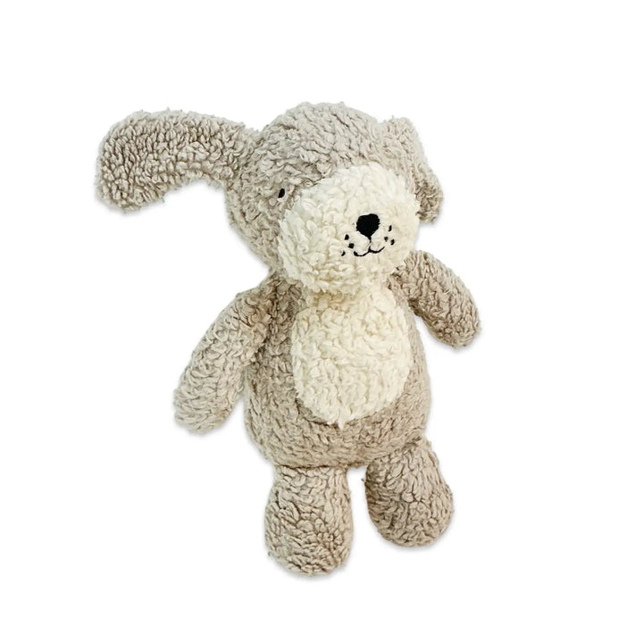 Rocky Lil Dog Sherpa Knit Stuffed Animal Soft Toy Organic | Handmade