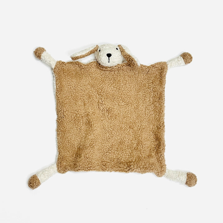 Dog | Organic Sherpa Baby Lovey Security Blanket Cuddle Cloth | Handmade