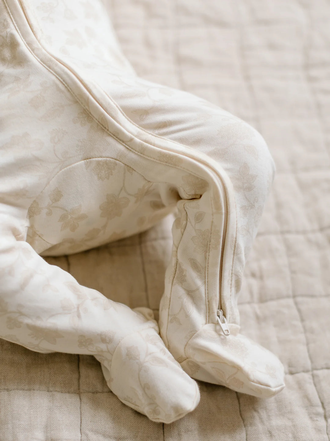 Floral Beige | Organic Pajama | Baby Girl