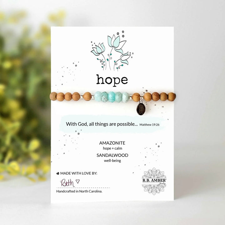 Amazonite | "Hope" Gemstone Bracelet | Handmade