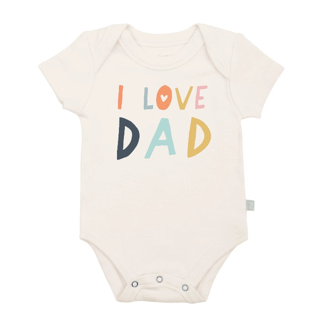 I Love Dad | Organic Bodysuit | Short Sleeve (Gender-Neutral)