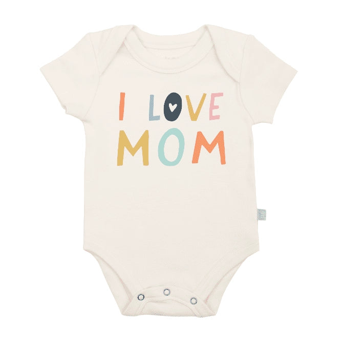 I Love Mom | Organic Bodysuit | Short Sleeve (Gender-Neutral)