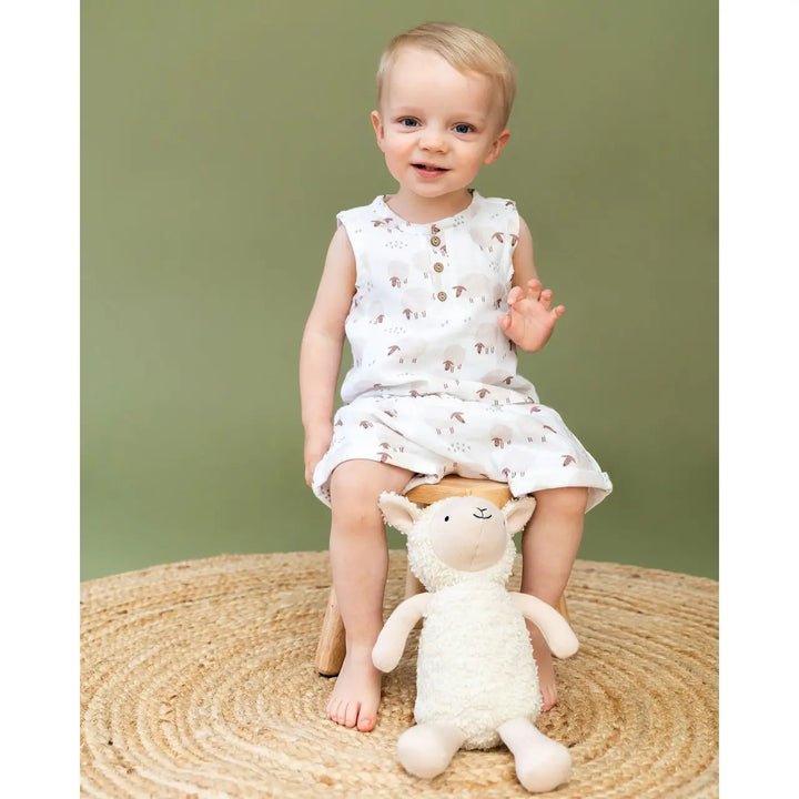 Luna Wooly Lamb Sherpa Knit Stuffed Animal Soft Toy Organic | Handmade