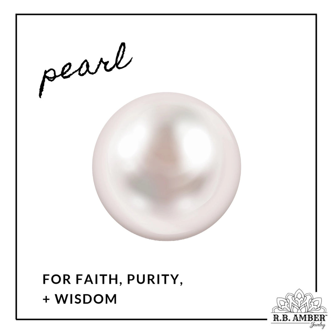 Freshwater Pearl | "You Can Move Mountains" Gemstone Bracelet | Handmade