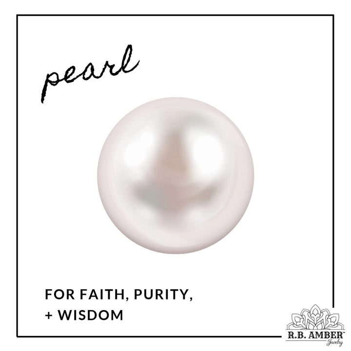 Freshwater Pearl | "You Can Move Mountains" Gemstone Bracelet | Handmade