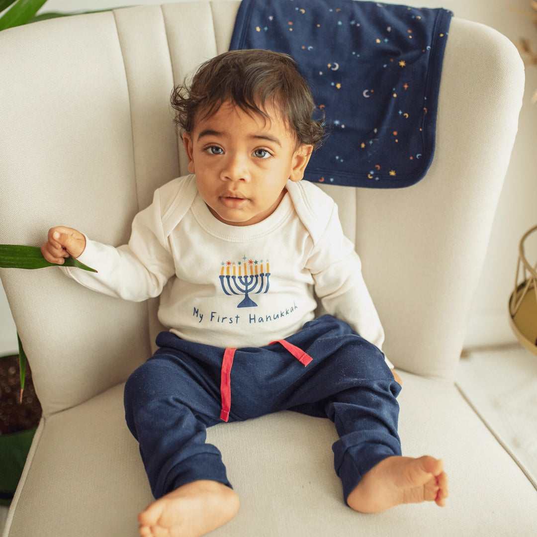 My First Hanukkah  | Organic Bodysuit | Holiday