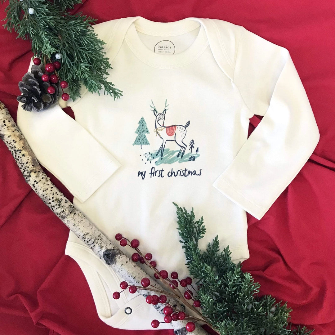My First Christmas | Organic Bodysuit | Holiday