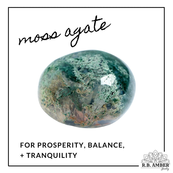 Moss Agate | "Plant Lady" Gemstone Bracelet | Handmade