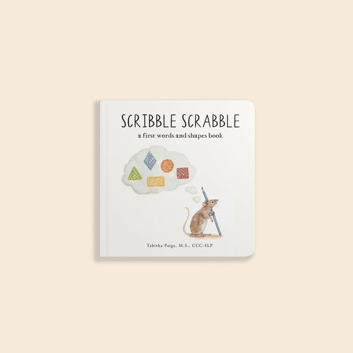 Scribble Scrabble: A Board Book of First Words and Shapes