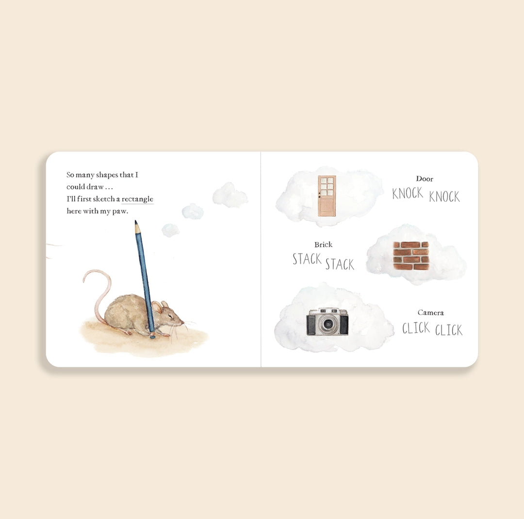 Scribble Scrabble: A Board Book of First Words and Shapes