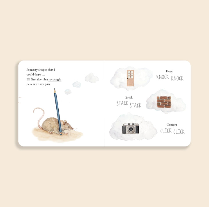 Scribble Scrabble: A Board Book of First Words and Shapes