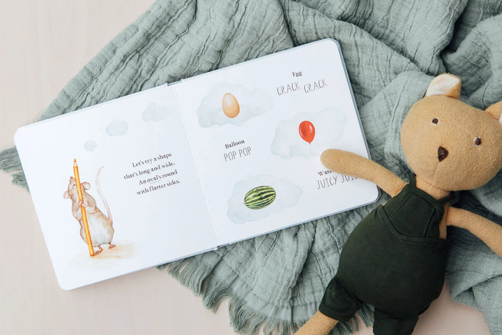 Scribble Scrabble: A Board Book of First Words and Shapes
