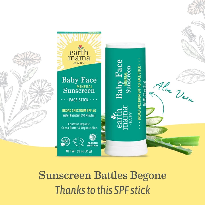Baby Face Mineral Sunscreen Face Stick - Spf 40 | Made in the USA