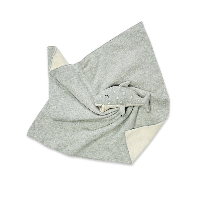 Whale | Organic Baby Lovey Security Blanket Cuddle Cloth | Handmade