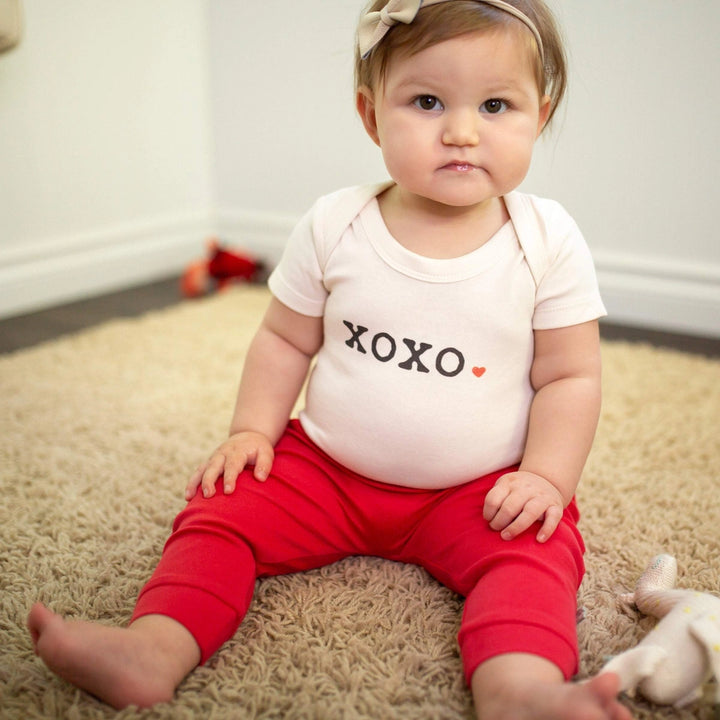 XOXO Valentine's Day | Organic Bodysuit | Short or Long Sleeve (Gender-Neutral)