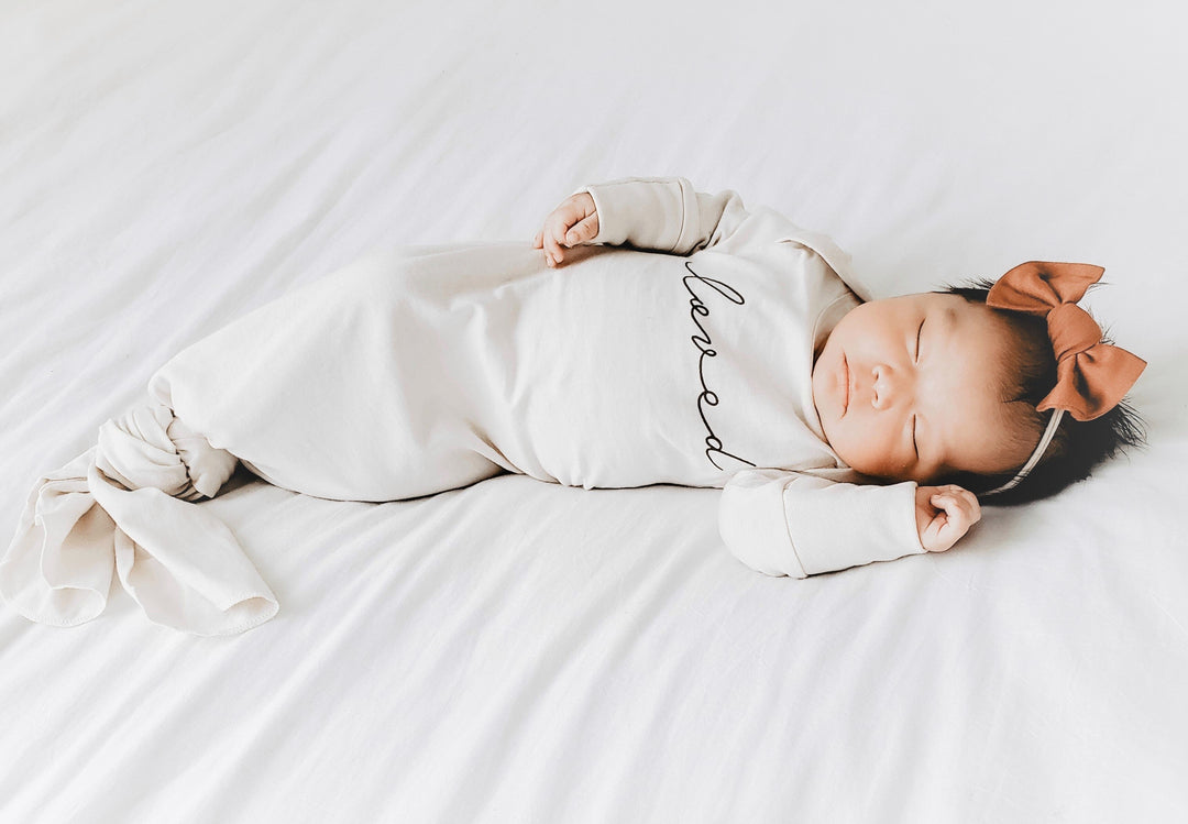 Charley the Giraffe | Organic Knot Gown | Gender Neutral