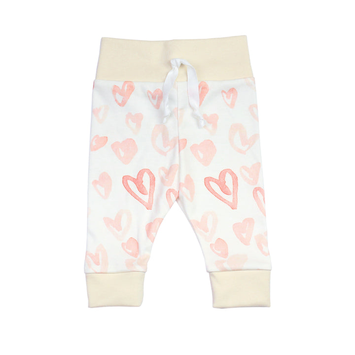 Watercolor Hearts | Organic Baby Girl Set