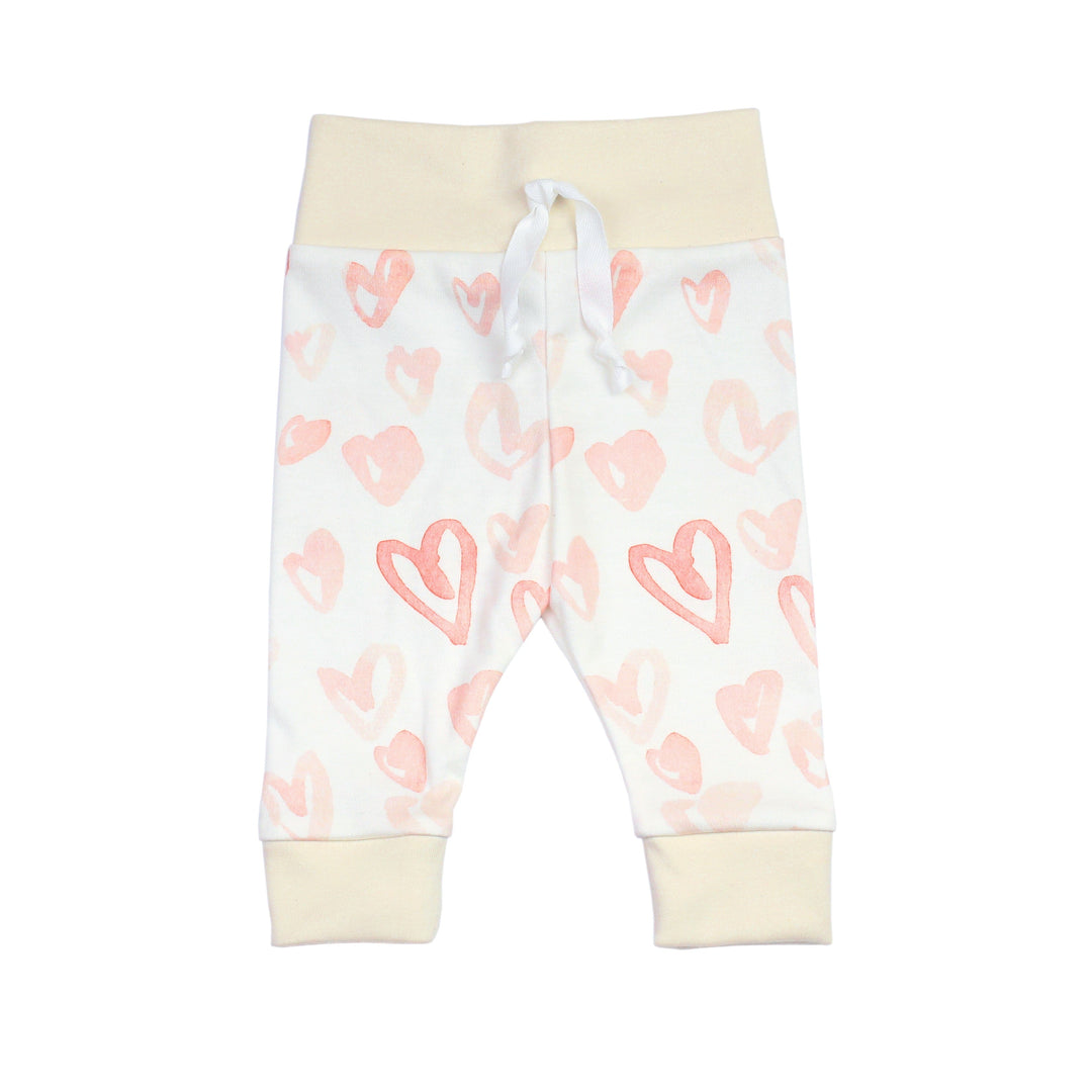 Watercolor Hearts Leggings | Baby Girl