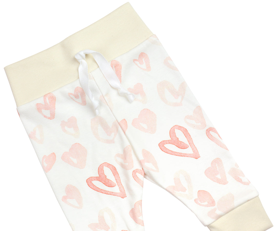Watercolor Hearts | Legging & Headband Set